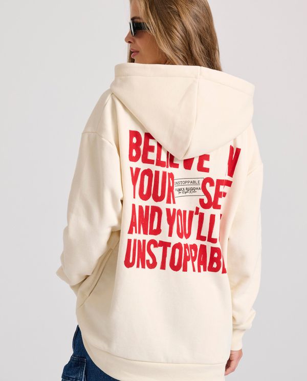 Oversized φούτερ με graphic τύπωμα στην πλάτη