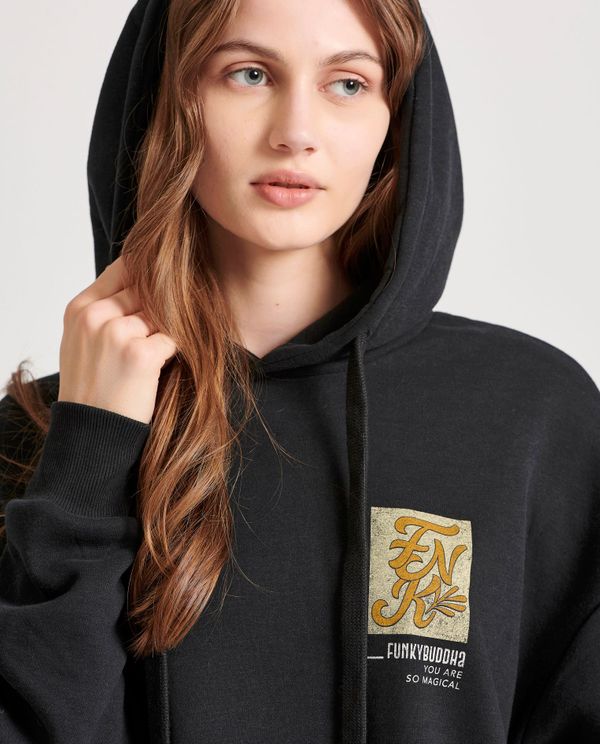 Oversized φούτερ με frame τύπωμα στην πλάτη