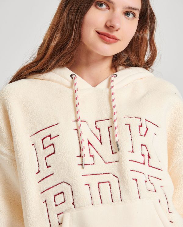 Relaxed fit φούτερ από οικολογική γούνα