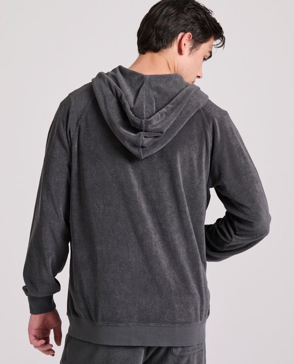 Relaxed fit φούτερ ζακέτα σε πετσετέ ύφασμα