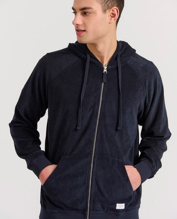 Relaxed fit φούτερ ζακέτα σε πετσετέ ύφασμα