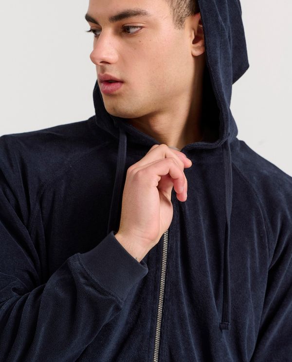 Relaxed fit φούτερ ζακέτα σε πετσετέ ύφασμα