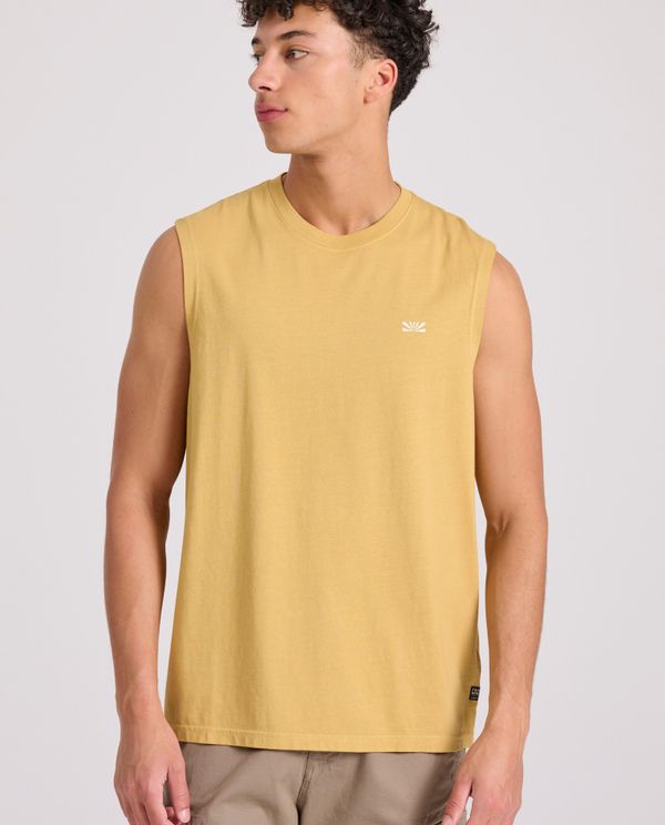 Garment dyed αμάνικη μπλούζα με logo
