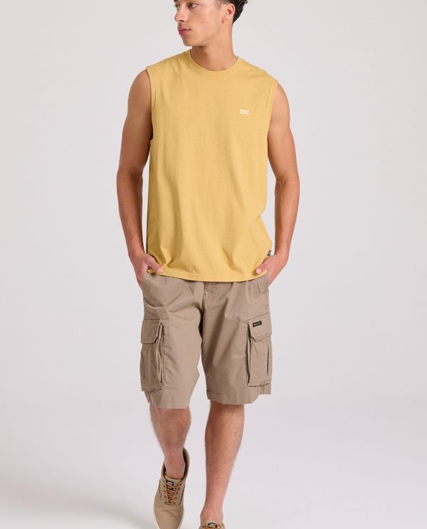 Garment dyed αμάνικη μπλούζα με logo