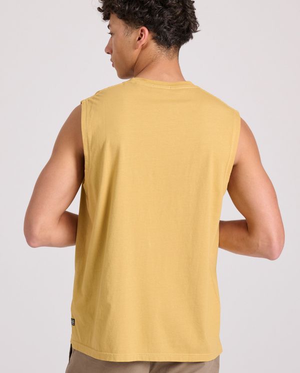 Garment dyed αμάνικη μπλούζα με logo