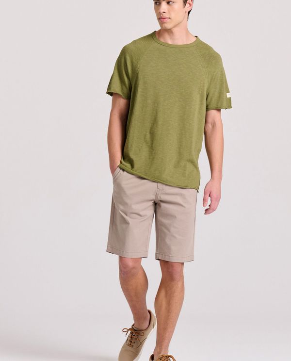 Relaxed fit t-shirt με raglan μανίκι και raw cuts