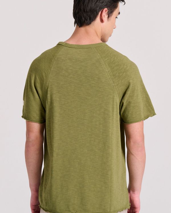 Relaxed fit t-shirt με raglan μανίκι και raw cuts