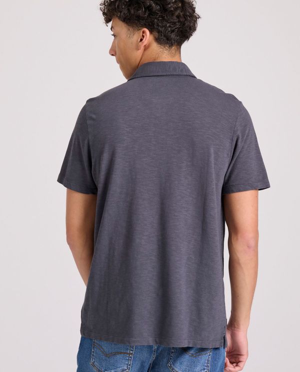 Garment dyed polo μπλούζα από φλάμα