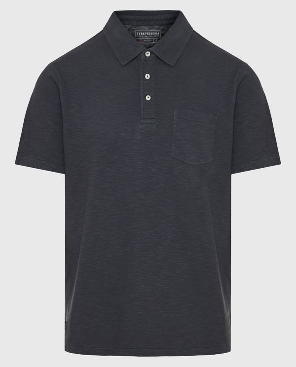 Garment dyed polo μπλούζα από φλάμα