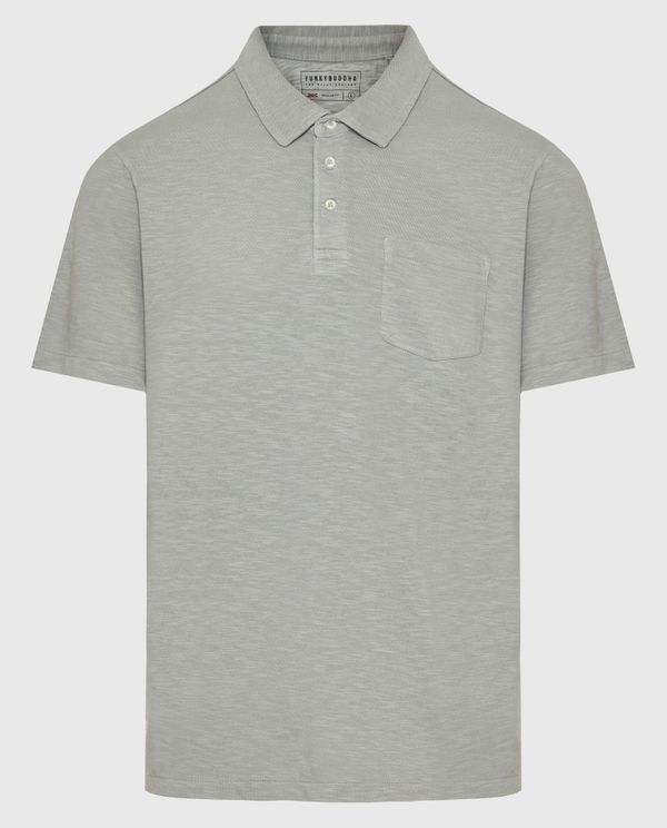 Garment dyed polo μπλούζα από φλάμα