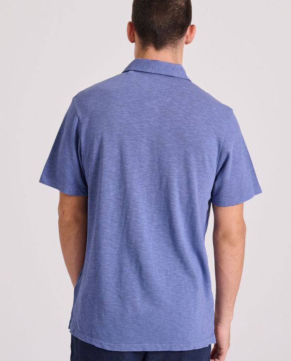 Garment dyed polo μπλούζα από φλάμα