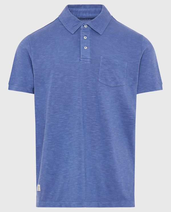 Garment dyed polo μπλούζα από φλάμα