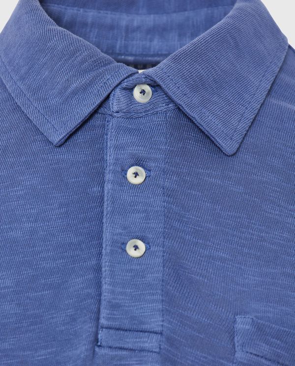 Garment dyed polo μπλούζα από φλάμα