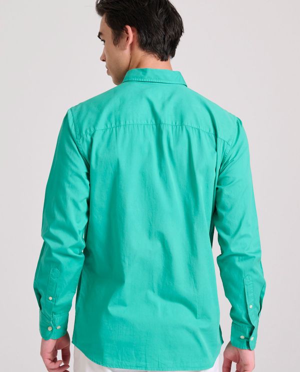 Ανδρικό βαμβακερό πουκάμισο garment dyed