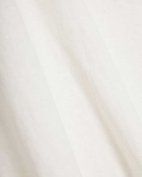 Relaxed fit linen blend μονόχρωμο t-shirt