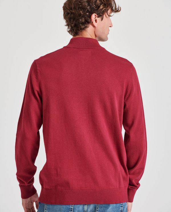 Ανδρικό half-zip πλεκτό πουλόβερ