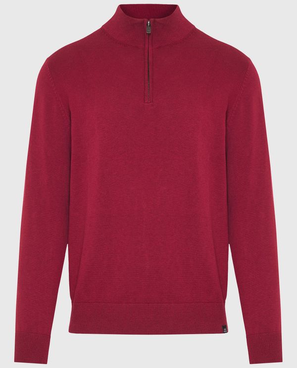 Ανδρικό half-zip πλεκτό πουλόβερ