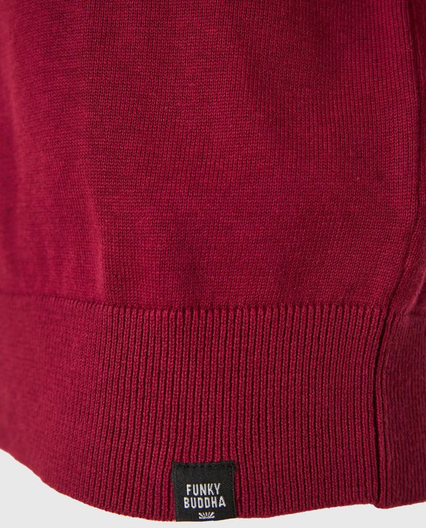 Ανδρικό half-zip πλεκτό πουλόβερ