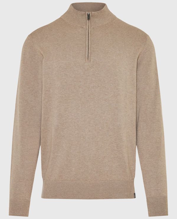 Ανδρικό half-zip πλεκτό πουλόβερ