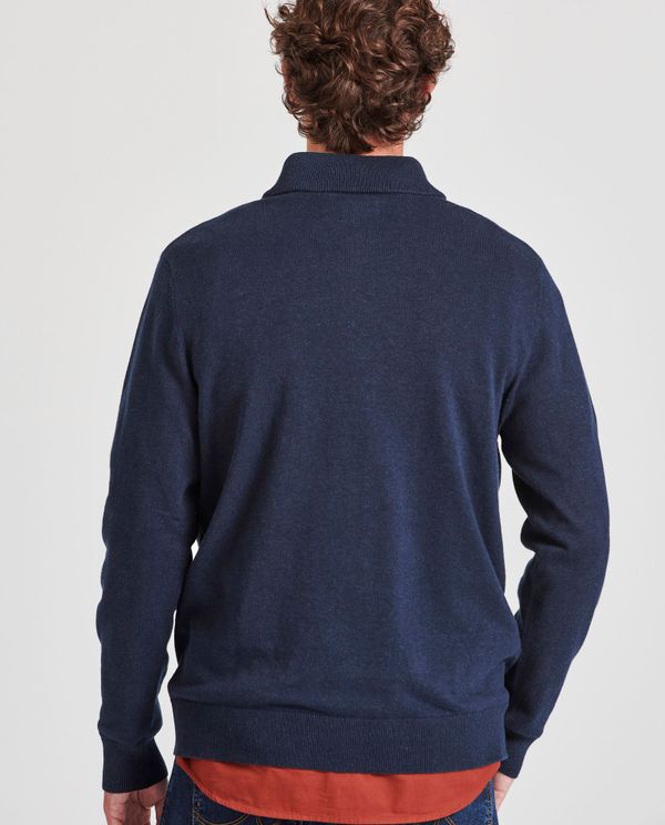 Ανδρικό half-zip πλεκτό πουλόβερ
