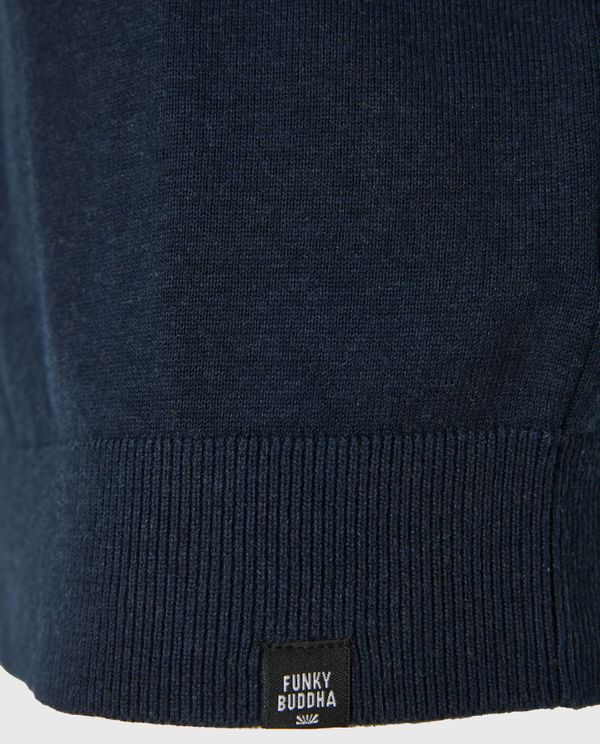 Ανδρικό half-zip πλεκτό πουλόβερ