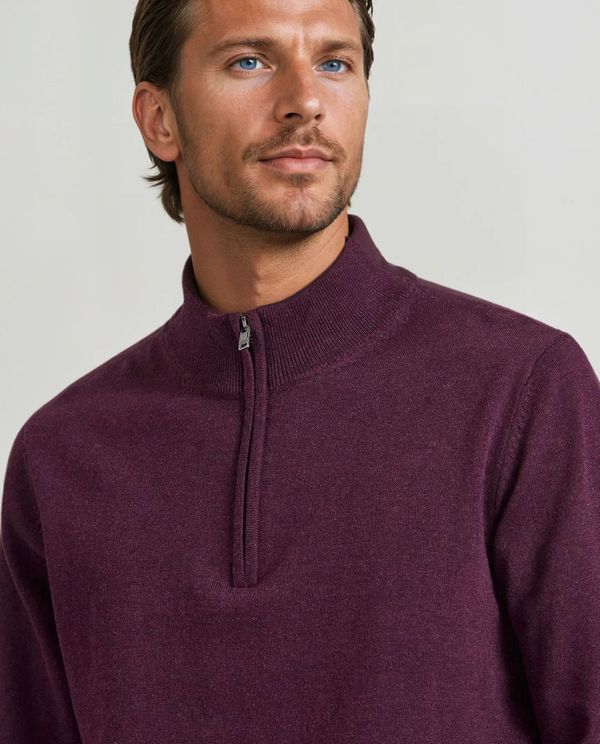 Ανδρικό half-zip πλεκτό πουλόβερ
