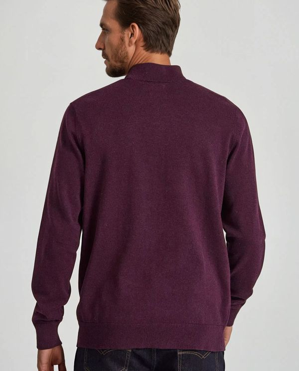 Ανδρικό half-zip πλεκτό πουλόβερ