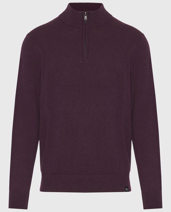Ανδρικό half-zip πλεκτό πουλόβερ