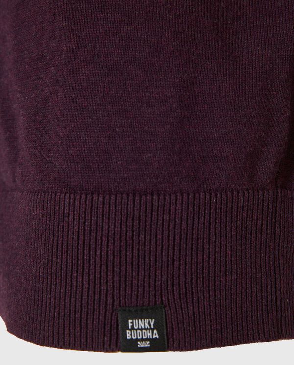 Ανδρικό half-zip πλεκτό πουλόβερ