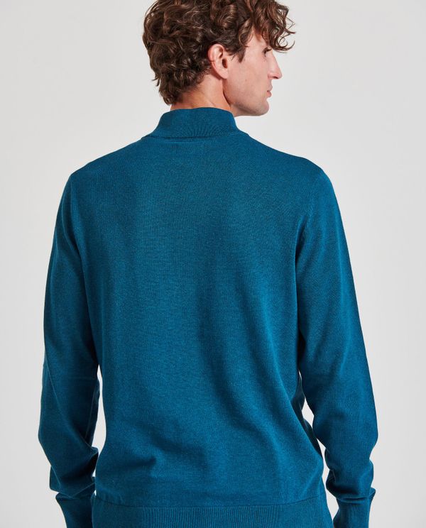Ανδρικό half-zip πλεκτό πουλόβερ