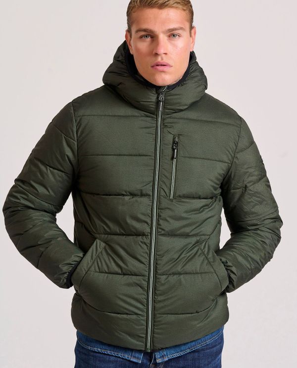 Ανδρικό puffer μπουφάν με κουκούλα
