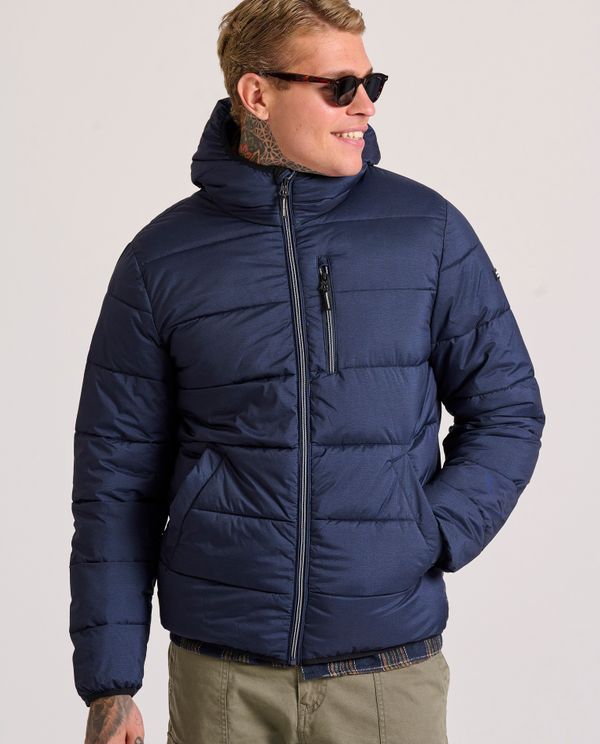 Ανδρικό puffer μπουφάν με κουκούλα