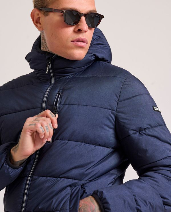 Ανδρικό puffer μπουφάν με κουκούλα
