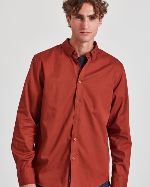 Ανδρικό garment dyed twill πουκάμισο