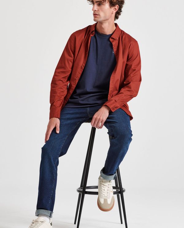Ανδρικό garment dyed twill πουκάμισο
