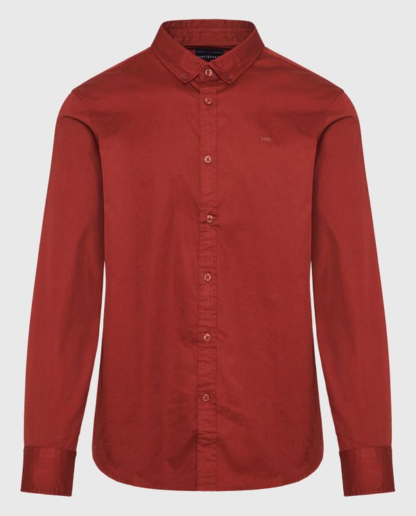 Ανδρικό garment dyed twill πουκάμισο