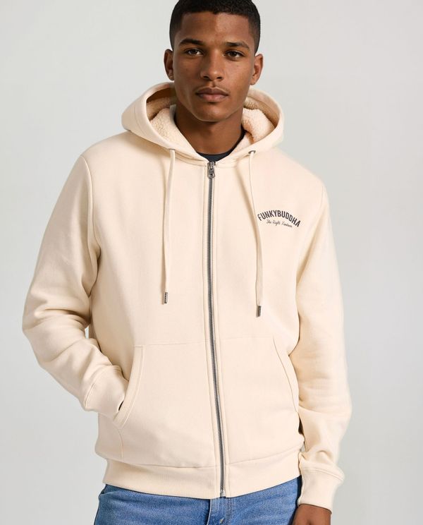 Relaxed fit ζακέτα φούτερ με εσωτερική επένδυση