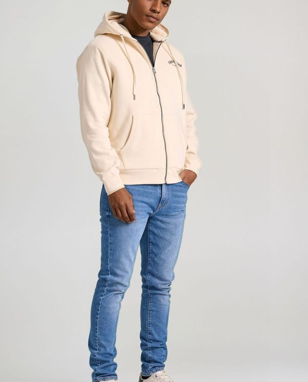 Relaxed fit ζακέτα φούτερ με εσωτερική επένδυση