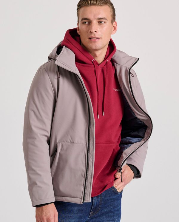 Softshell μπουφάν με ελαφριά επένδυση και κουκούλα