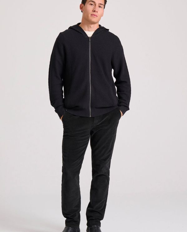 Relaxed fit ζακέτα με ανάγλυφη υφή και κουκούλα
