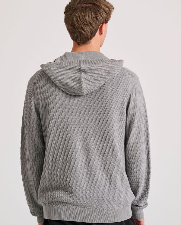 Relaxed fit ζακέτα με ανάγλυφη υφή και κουκούλα