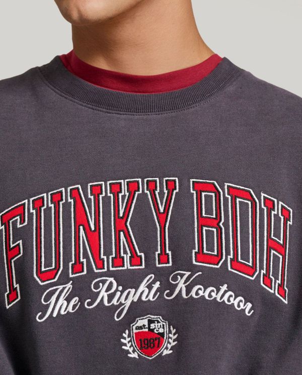 Oversized φούτερ με Funky Buddha κέντημα