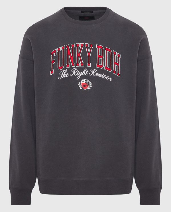 Oversized φούτερ με Funky Buddha κέντημα