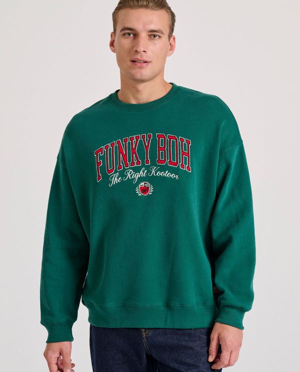 Oversized φούτερ με Funky Buddha κέντημα