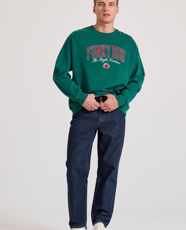 Oversized φούτερ με Funky Buddha κέντημα