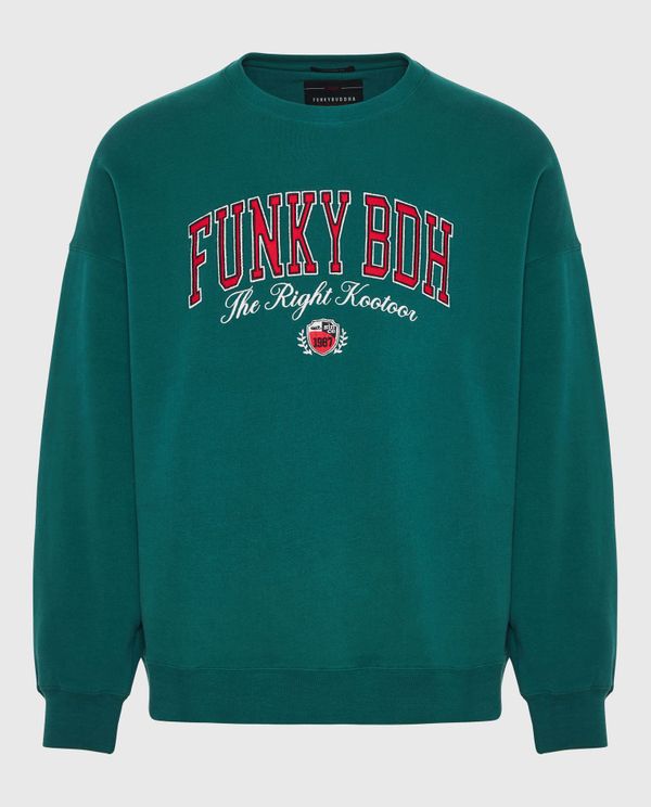 Oversized φούτερ με Funky Buddha κέντημα