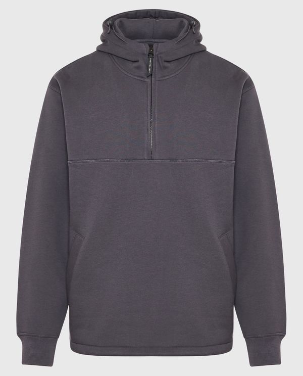 Relaxed half-zip φούτερ με τύπωμα στην πλάτη