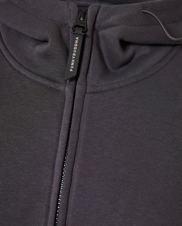 Relaxed half-zip φούτερ με τύπωμα στην πλάτη