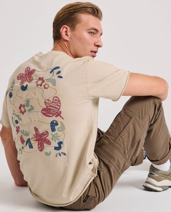 Relaxed fit t-shirt με τύπωμα στην πλάτη