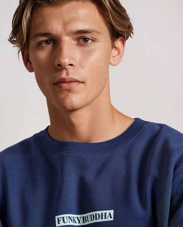 Relaxed fit φούτερ με τύπωμα στην πλάτη